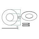 Brumberg adapter, nikkel mat