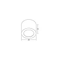 Brumberg surface mounted housing MUNA MAXI cylindrical, white matt