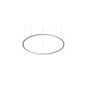 pendant luminaire DEVON Ø 180CM for VDU workstation, Bluetooth controllable IP20, powder coated, white matt dimmable