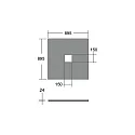 Akustisk element SILENTIUM (STRUCTURE) 89.5CM firkantet, symmetrisk, lysegrå