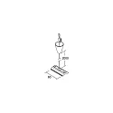 Brumberg Rope suspension with quick release/lock and canopy, Ø 1.5mm, length 200cm, aluminum, white
