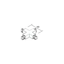 Cross connector for 3-phase power tracks, 12 x 12cm