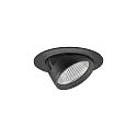 Indbygnings loftlampe ARTEMIS MIDI rund, direkte IP20, sort dæmpbar
