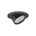 Indbygnings loftlampe ARTEMIS MAXI rund, direkte IP20, sort dæmpbar