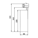Brumberg Skinne spot IP20, blank, sort 