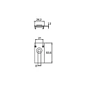 Brumberg end piece PEPA HIGH with cable hole, black