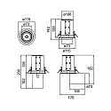 ceiling recessed luminaire TRAXX MIDI swivelling, rotatable, direct IP20
