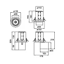 ceiling recessed luminaire TRAXX MAXI swivelling, rotatable, direct IP20