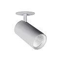 Spot TRAXX MAXI rund, svingbar, drejelig, omskiftelig LED IP20, sølv 