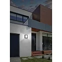 CMD Creative Metalldesign Outdoor LED wall luminaire 22 x 22cm, IP44, 12W 3000K, stainless steel / opal glass, anthracite