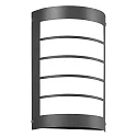 Outdoor wall luminaire 16/1, IP44, E27, stainless steel / opal glass, anthracite