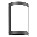Udendørs wall luminaire 1-fold, lang, halvrund IP44, antracit 