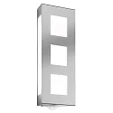 Udendørs wall luminaire AQUA TRILO 3-fold, firkantet, med bevægelsesdetektor E27 IP44, rustfrit stål