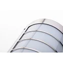 CMD Creative Metalldesign Udendørs wall luminaire lang, halvrund, med sensor, med gitter IP44, rustfrit stål 