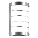 Udendørs wall luminaire lang, halvrund, med gitter IP44, rustfrit stål 