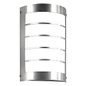 Udendørs wall luminaire lang, halvrund E27 IP44, rustfrit stål
