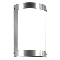 Udendørs wall luminaire 1-fold, lang, halvrund, med sensor IP44, rustfrit stål 