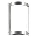 Udendørs wall luminaire lang, halvrund E27 IP44, rustfrit stål