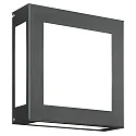 Outdoor LED wall luminaire AQUA LEGENDO, IP44, 12W 3000K 1200lm, stainless steel / opal glass, anthracite