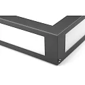 CMD Creative Metalldesign Outdoor wall luminaire AQUA LEGENDO, IP44, 2x E27, stainless steel / opal glass, anthracite