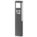 Belyst husnummer AQUA PAULO - HOUSE NR CUTTED 2-fold, færdiglavet 2G11 IP44, antracit 