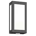 Udendørs wall luminaire AQUA RAIN firkantet, med bevægelsesdetektor E27 IP44, antracit dæmpbar