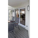CMD Creative Metalldesign Outdoor wall luminaire AQUA QUADRAT, IP44, E27, stainless steel / opal glass, anthracite
