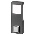 Udendørs stativlampe AQUA PAULO 40CM POWER firkantet, flad, med stikkontakt 2G11 IP44, antracit 