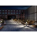 CMD Creative Metalldesign Outdoor floor luminiare, IP54, height 65cm, E27 max. 15W, aluminium / opal glass, anthracite