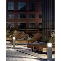 CMD Creative Metalldesign Udendørs stativlampe firkantet, med sensor, 3-polet E27 IP54, antracit