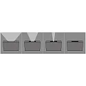 CMD Creative Metalldesign Udendørs wall luminaire DOUBLE ANGLE ADJUST up / down, justerbar IP65, antracit