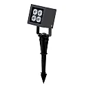Udendørs spot LED 40° / REMOVABLE SPIKE Kubusform, justerbar IP65, antracit