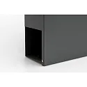 CMD Creative Metalldesign letterbox with newspaper holder INOX BAR - OPTIONAL USE adjustable, with lock, anthracite, stainless steel