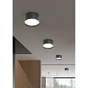 CMD Creative Metalldesign Udendørs loftlampe Ø 12CM rund, CCT Switch, med diffuser IP44, antracit, pulverlakeret
