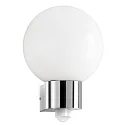 Udendørs wall luminaire AQUA BALL rund, med bevægelsesdetektor E27 IP44, rustfrit stål