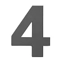 Husnumre 4 stor, antracit