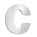 Husnumre c stor, rustfrit stål børstet