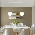 Casablanca pendant luminaire ACAI 26 2 flames E27 IP20, mat, opal white dimmable