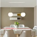 Casablanca pendant luminaire ACAI 26 2 flames E27 IP20, mat, opal white dimmable