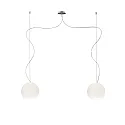 Pendant luminaire BELL, 2x E27, IP20, opal white matt