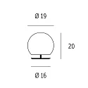Casablanca Bordlampe BALL, 2x G9, IP20, opal hvid matt