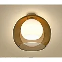 Casablanca Loftlampe BALL E27 IP20, aluminium børstet, kobber dæmpbar