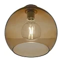 Casablanca Loftlampe BALL E27 IP20, aluminium børstet, kobber dæmpbar