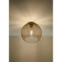 Casablanca Loftlampe BALL E27 IP20, aluminium børstet, kobber dæmpbar
