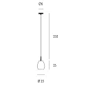 Casablanca Pendant luminaire BAGAN, E27, IP20, opal white matt