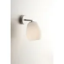 Væglampe BAGAN E27 IP20, aluminium, mat, opal hvid dæmpbar