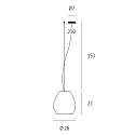 Casablanca Pendant luminaire BAGAN, E27, IP20, opal white matt