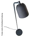 Standerlampe CLAVIO, E27, IP20, Lava antracit, antracit