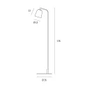 Casablanca Standerlampe CLAVIO, E27, IP20, Lava antracit, antracit
