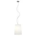 Casablanca Pendel MESA LONG 1-flamme E27 IP20, aluminium børstet, mat, opal hvid dæmpbar